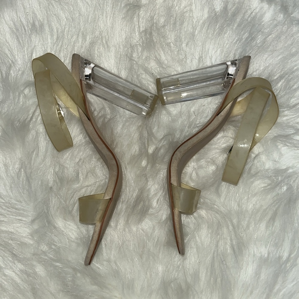Clear Block Heels - Picture 2 of 4